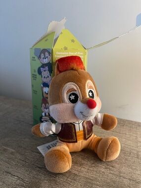 Disney Plush Chipmunk Character in Brown, Red and White